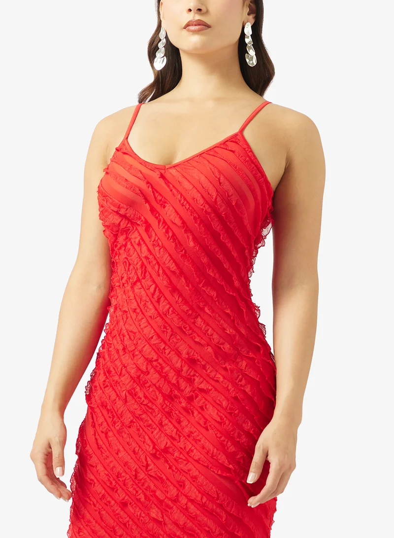 Ginger  Strappy Baby Frill Slip Dress for Women | Best Price UAE